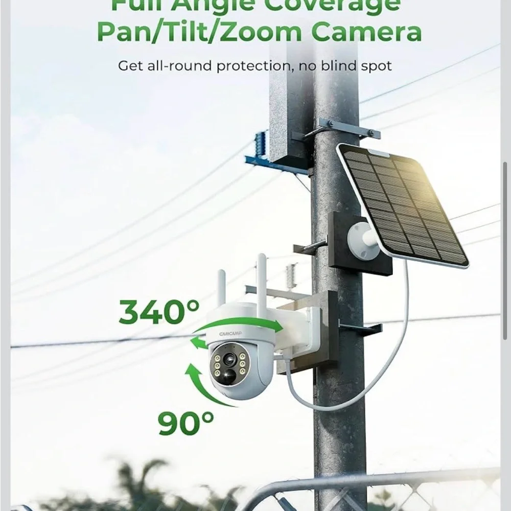 Solar Security Cameras Wireless Outdoor with 10